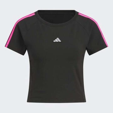 Adidas 愛迪達 Dce Baby Tee KS0279 女 T恤 運動上衣 休閒短袖 黑 亞版 短版
