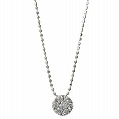 ペンダント K18ホワイトゴールド ダイヤモンド 0.20ct レディース ジュエリー