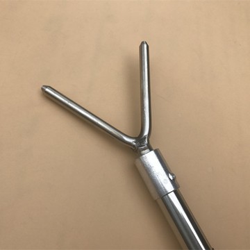 不銹鋼V形搭鉤衣叉支架 加粗無尖Y形叉子1米 3米4m5m6m壓花伸縮桿