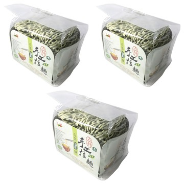 自然緣素 五行手工拉麵 純素 元氣菠菜麵  720g  3包