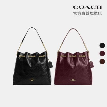 【COACH】EVELYN  絎縫細節大號單肩手袋 單肩包 肩背包-多色任選(CCZ81)｜官方直營