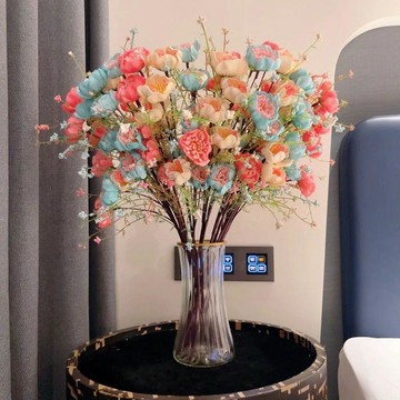 【台灣出貨】🌼輕奢高檔仿真花擺設杜鵑花假花客廳餐桌裝飾花束花藝家居擺件品居家裝飾  仿真花 拍照道具 人造花
