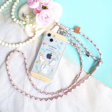 【iPhone 16e 新品上市】貓咪手機殼 雙鉤背繩 三合一掛繩手機殼