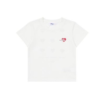 FILA KIDS 童短袖圓領T恤-白色 1TEA-4022-WT