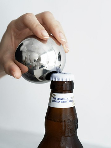 oroliving原創不銹鋼開瓶器啤酒起子家用裝飾北歐創意紙鎮擺件