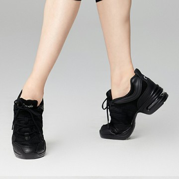 Sansha 法國三沙現代舞鞋四季舞蹈鞋透氣網面廣場舞鞋軟底中跟