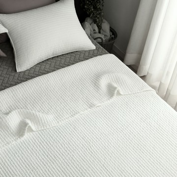 tacca tacca 保羅顏料水洗被墊兩用  K(190 x 210cm)  白色象牙