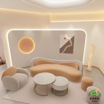 免運/附發票 輕奢一整套沙發 家用客廳辦公沙發 小戶型沙發 休閒半圓形沙發 美容院沙發工廠現貨直銷 售後保障 全館免運 店長推薦 6k16