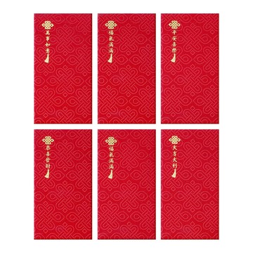 Bebehome 迎春接福窗花紅包袋6件組 恭喜  1包