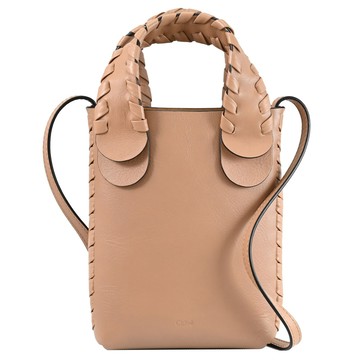 CHLOE MONY 烙印LOGO編織飾邊迷你兩用包.淺棕