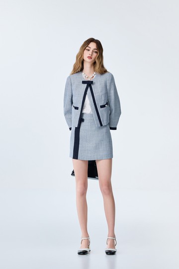 鑲海洋洞穴色飾邊短裙