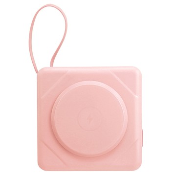 miWORKS 米沃 七合一 磁吸快充行動電源 10000mAh大容量 22.5W快速充電 雙口輸出 隱藏式手機支架 LED電量顯示  BS-NC10K  蜜桃粉