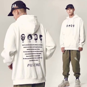 大尺碼 帽女 衛衣 男生衣服印花T 長袖上衣大學T  帽tT  內刷毛 連帽 情侶裝 長袖 (MW354)【FIZZE】