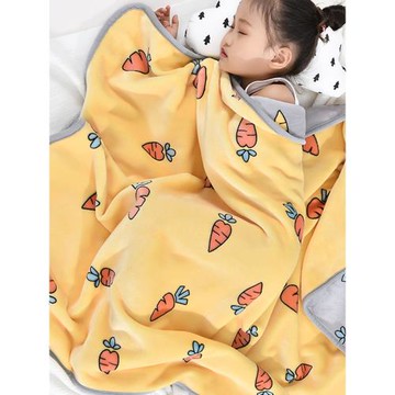 兒童毛毯嬰兒小被子小毛毯冬天加厚珊瑚絨毯子寶寶午睡毯幼兒園用