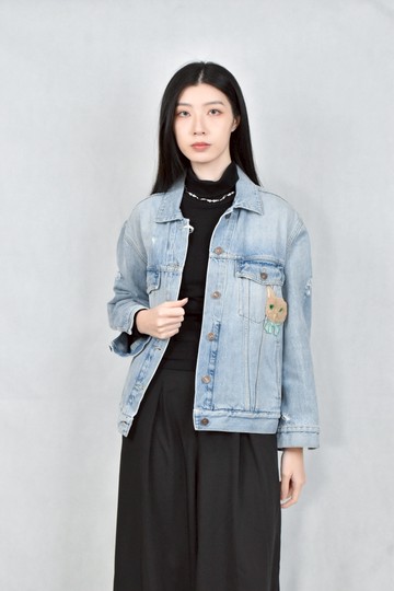 (M) gucci藍色牛仔外套