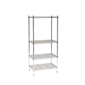 【客尊屋】小資型《粗管徑》45X75X165Hcm 銀衛士四層架