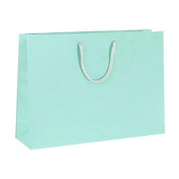 淺綠色卡紙袋  250g 啞粉白卡紙手提禮品包裝袋  淺綠  32 x 11.5 x 28cm  1組