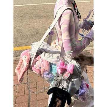 kpop韓娛痛包亞文化娃包追星女包小食量y2k亞比單肩斜跨通勤休閑