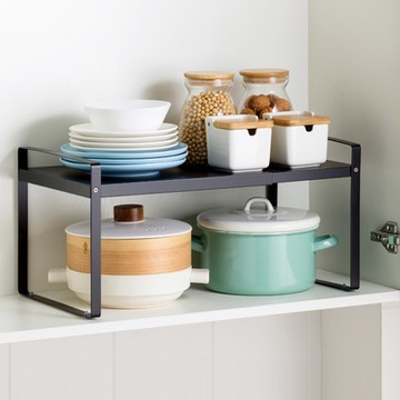 【HappyLife】不鏽鋼伸縮廚櫃架 36~64×28×26cm Y10054