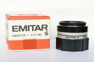 Emitar/S 4.5/80 放大鏡 M42 安裝中片幅 PZO 波蘭 帶盒