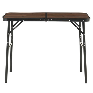 LOGOS 仿枕木紋折合桌 高度可2段調整  棕色  90x60cm