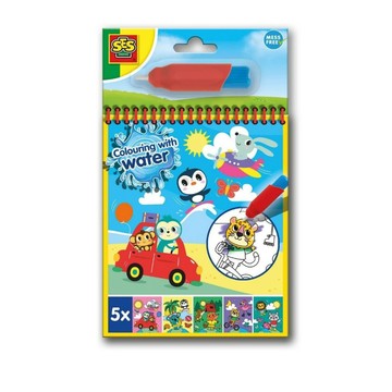 荷蘭SES 神奇水畫冊：環遊世界-02341 寶寶專用 認知學習 地圖主題 親子共畫