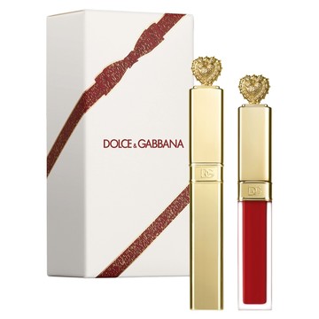 Dolce&Gabbana 摯愛彩妝 紅絲絨禮盒  摯愛濃密睫毛膏 黑色 + 摯愛柔霧慕斯唇釉  1組