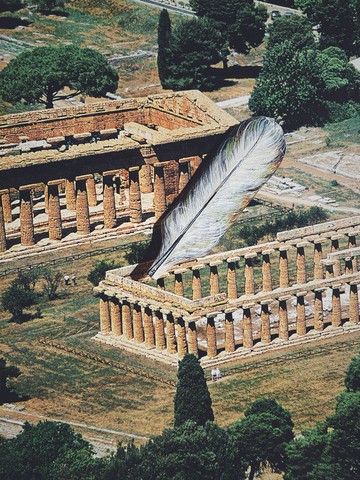 木刻手繪墜飾 - 羽毛