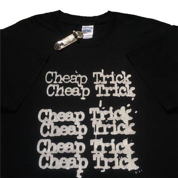 vingate美式復古arena rock Cheap Trick樂隊簡約慵懶風短袖t恤潮