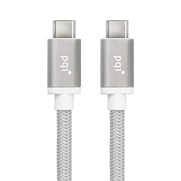 pqi 勁永 USB-C to C qCable C100 編織 快充傳輸線 高速傳輸 PD快充  Arctic Silver  100cm  Artic Silver  1條