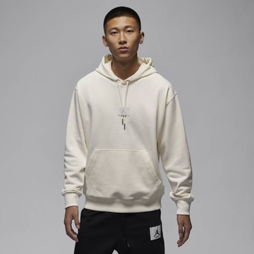 NIKE 耐吉 男連帽上衣-米色 AS M J FLT FLC PO-FV7248133