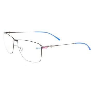 【ic! berlin】Mercedes-Benz 賓士聯名款 薄鋼 無螺絲 光學鏡框 MB 09 方形 細框眼鏡 槍色