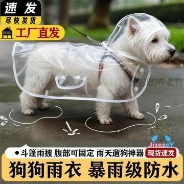 💕在臺出貨🔥狗狗雨衣專用大狗泰迪中小型犬專用透明雨披防水防髒四腳寵物衣服