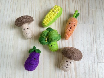 蔬菜羊毛氈 鑰匙圈 吊飾 磁鐵 掛鉤