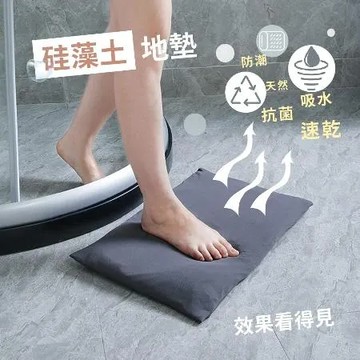 莫菲思 全新速乾珪藻土軟式腳踏墊/地墊