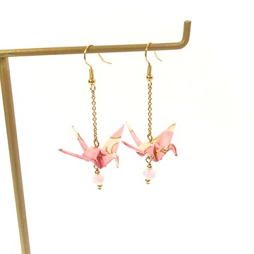 【SGS檢驗合格】日系摺紙系列耳環-紙鶴款 (限定色)