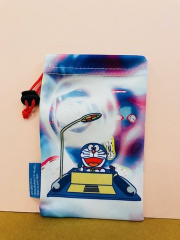 【震撼精品百貨】Doraemon_哆啦A夢~Doraemon擦拭布束口袋-時光機