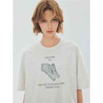 todaynowind 西高地俱樂部CLUB 數碼印花索羅娜抗皺涼感短寬T恤