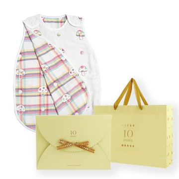 Hoppetta 彩虹蘑菇六層紗防踢背心禮盒組 嬰童