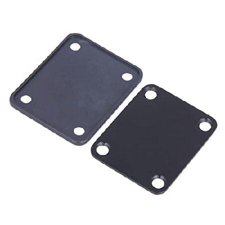 Black Electric Guitar Neck Plate with Mounting Screws for Fender Stratocaster Telecaster