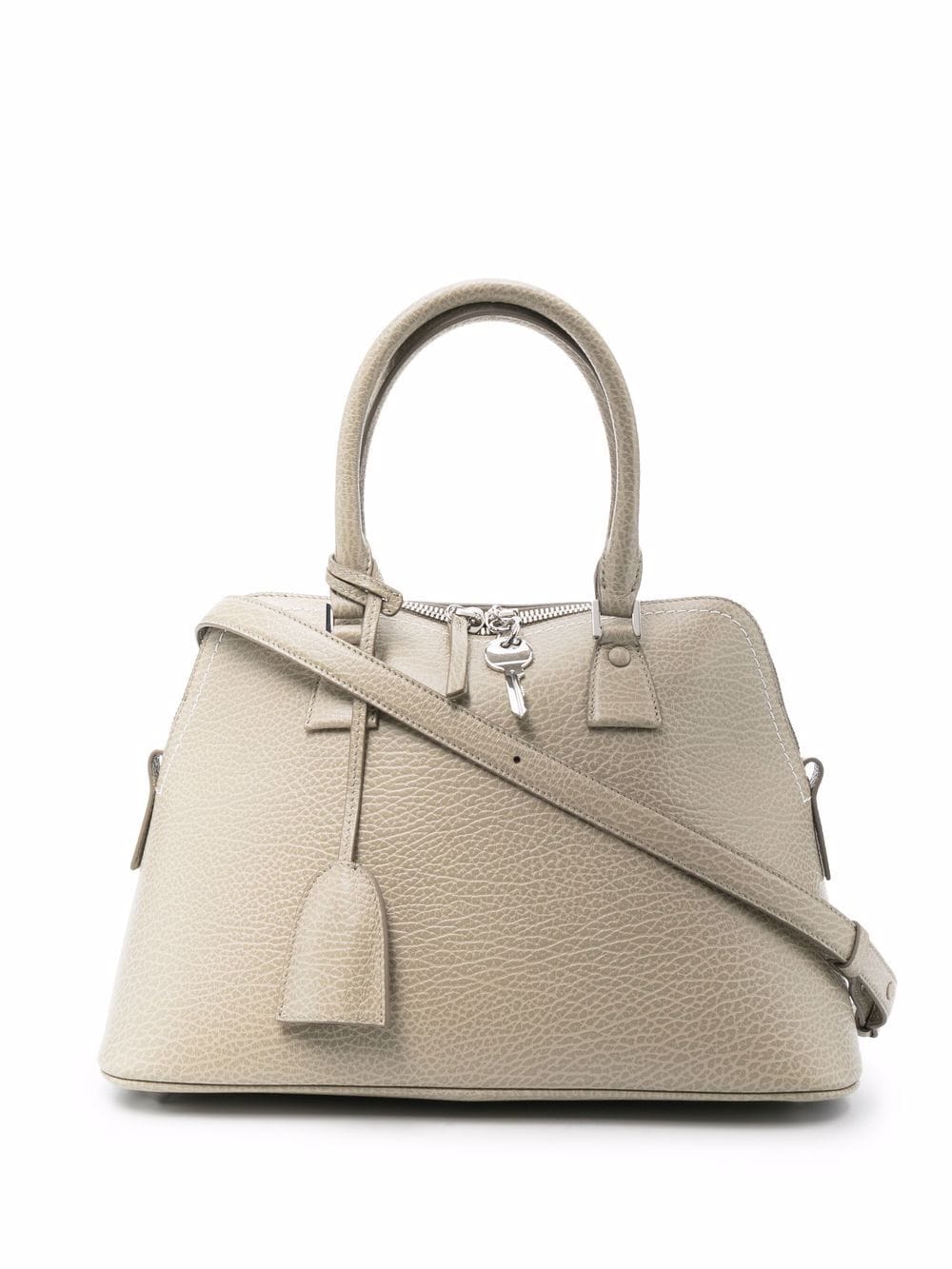 Maison Margiela - 5AC top-handle tote - women - Calf Leather/Cotton/Cotton/Calf Leather/Polyester - One Size - Neutrals