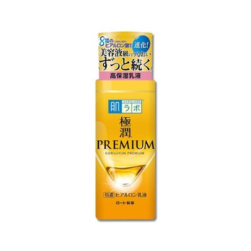 ROHTO 日本-HADALABO肌研極潤金緻7重玻尿酸特濃精華乳液140ml/瓶(Premium臉部肌膚高效保濕潤澤護理乳霜)