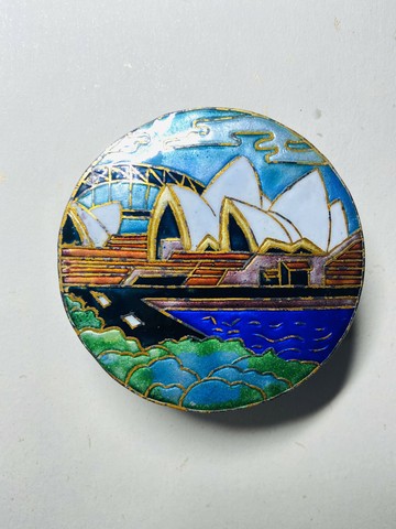 瑞景緣景泰藍粉盒80年代外貿回流老貨珍品