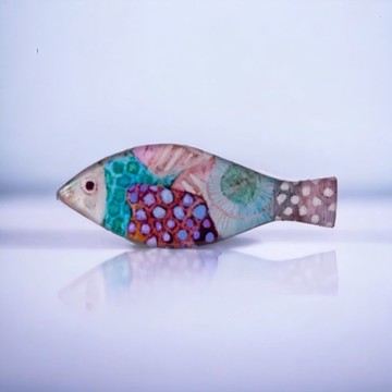 春魚胸針 (藍色)