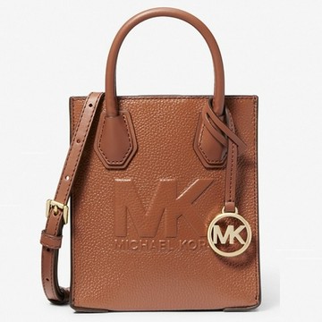 MICHAEL KORS 鵝卵石紋小款風琴包 琴譜包 手提斜背兩用包 真皮皮革 手提包 M71038 焦糖色MK(現貨)▶指定Outlet商品5折起☆現貨【送禮首選★APP下單點數4倍送】