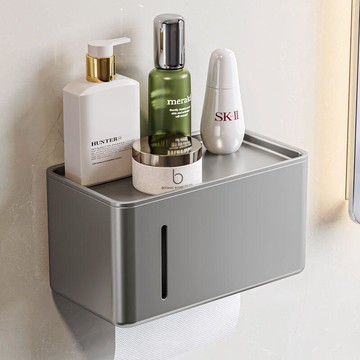 衛生間紙巾盒洗手間紙巾盒防水免打孔捲紙抽紙盒衛生間廁紙盒