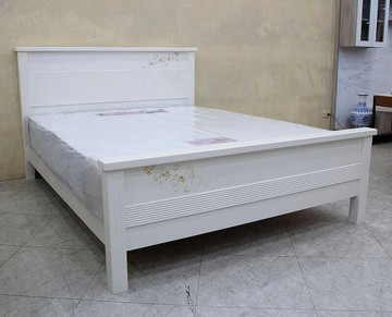 歐風別館雅莎五尺雙人白色鄉村風全實木床架另有西班牙色~基隆至台中免運費