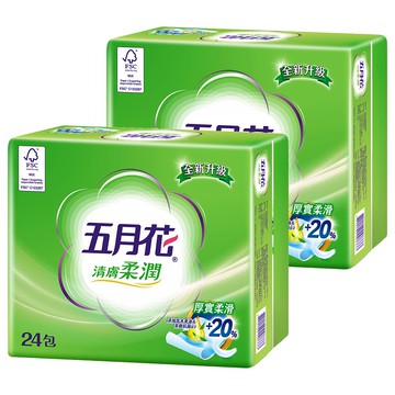 五月花 清膚柔潤 抽取衛生紙  2袋  24包