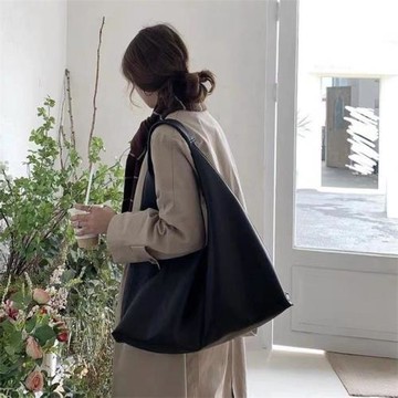 包包2024新款秋冬大容量高級大包托特包女通勤單肩慵懶風軟皮大包