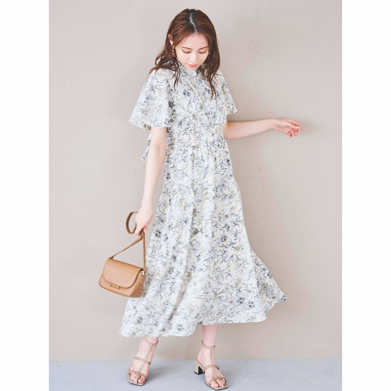 公式 Dazzlin ダズリン バックリボンプリントワンピース 通販 Lineポイント最大get Lineショッピング